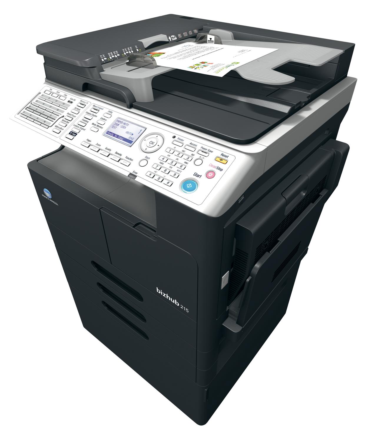 Konica Minolta Bizhub 215 Copier Printer Scanner - CopyFaxes